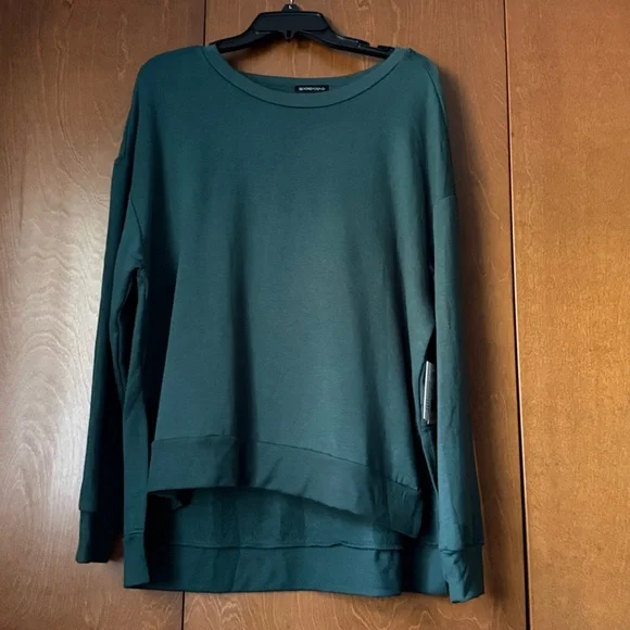 Beyond Yoga Off Duty Pullover in Medium Green NWT Sz Lg. Bloomingdale’s Ret $108 - Picture 3 of 11